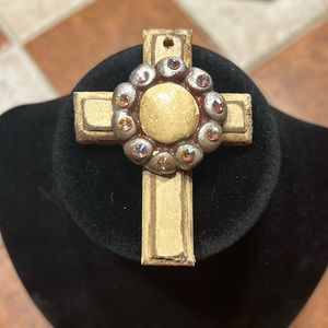 Sookie Sookie Cross Pendant With Rhinestones
